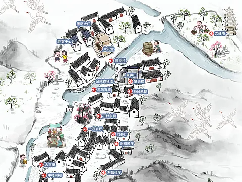 濂溪如何使用景区手绘地图旅行   
